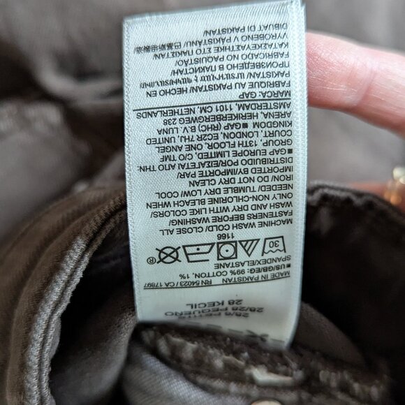 Denim Midi Skirt Gap | 28 Petite | Terra Brown - Picture 7 of 8